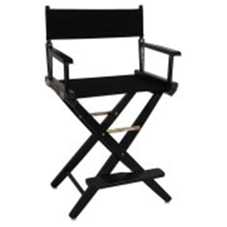 American Trail American Trails 206-20-032-15 24 in. Extra-Wide Premium Directors Chair; Natural Frame with Black Color Cover 206-20/032-15